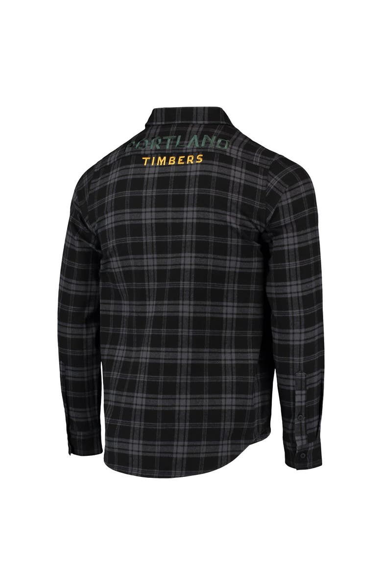 THE WILD COLLECTIVE Men's The Wild Collective Black Portland Timbers Buffalo Check Button-Up Shirt, Alternate, color, Black