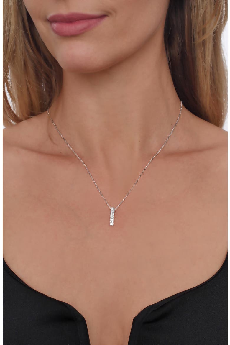 Gatsby Diamond Bar Pendant Necklace (Nordstrom Exclusive), Alternate, color, WHITE GOLD/ DIAMOND