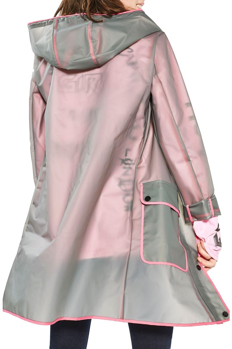 Piped Mac Rain Jacket, Alternate, color, GREY