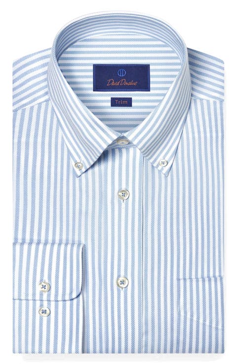 Stripe Cotton Oxford Button-Down Shirt