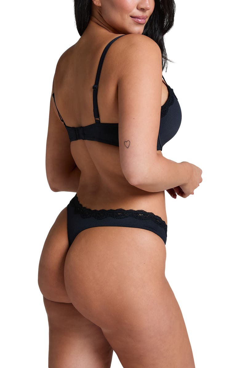 Hunkemöller Lola Padded Underwired Bra, Alternate, color, Caviar