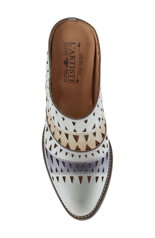 L'artiste By Spring Step Fantasee Mule In White Multi