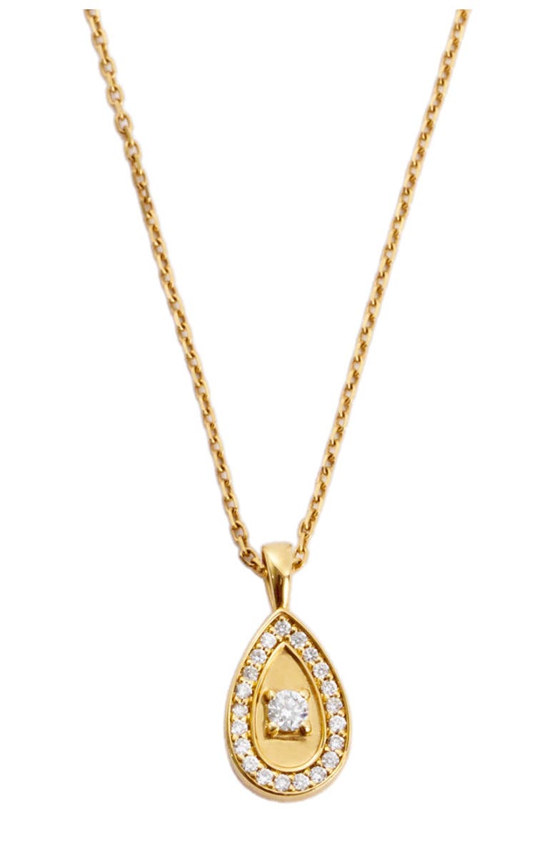 ZARUX Grace Teardrop Necklace, Alternate, color, Yellow Gold