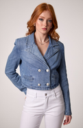 BLUE REVIVAL Olivia Cropped Recycled Blazer