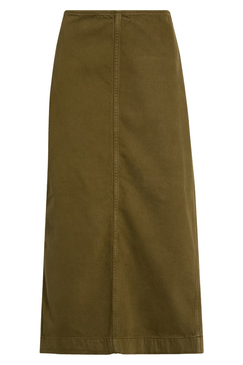 Regina Mid Rise Midi Skirt, Main, color, DARK OLIVE