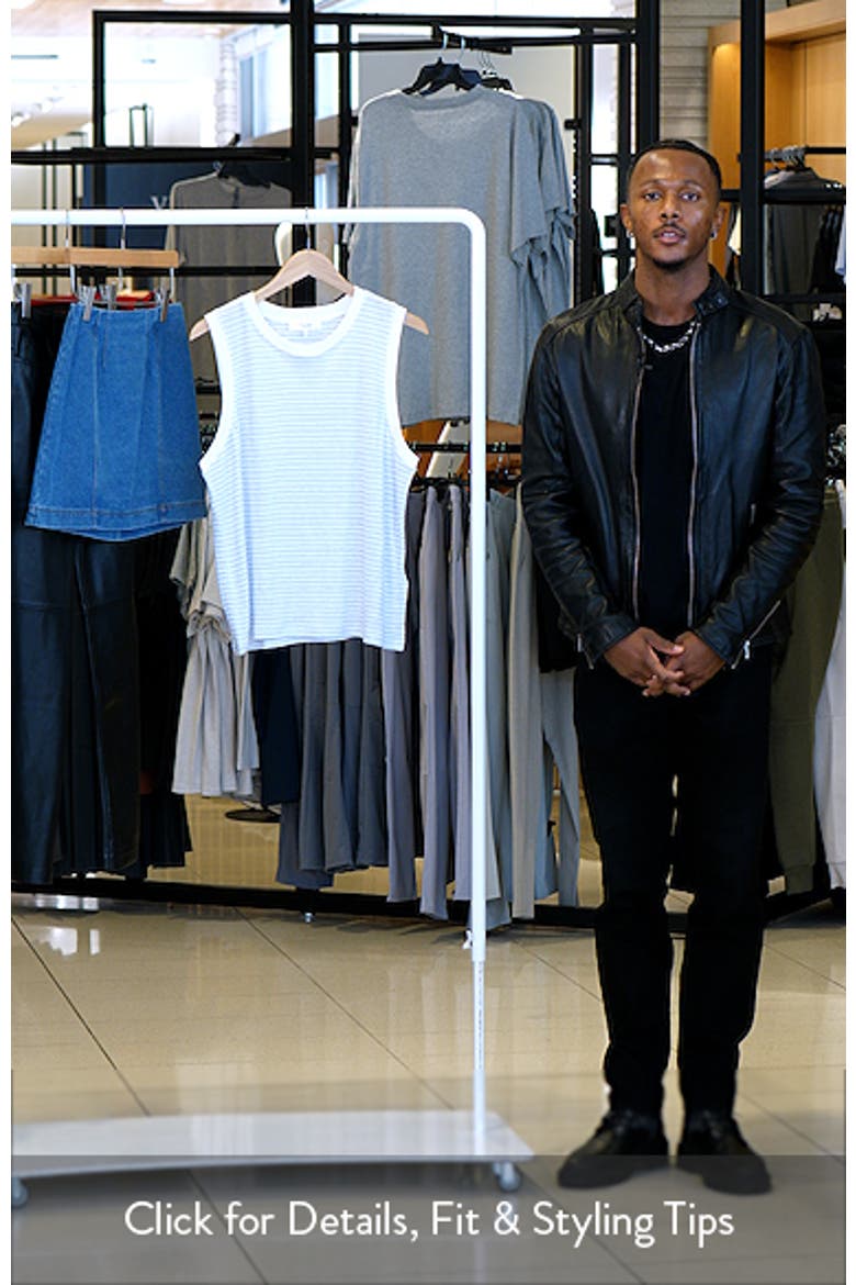 Stripe Organic Linen Muscle T-Shirt video
