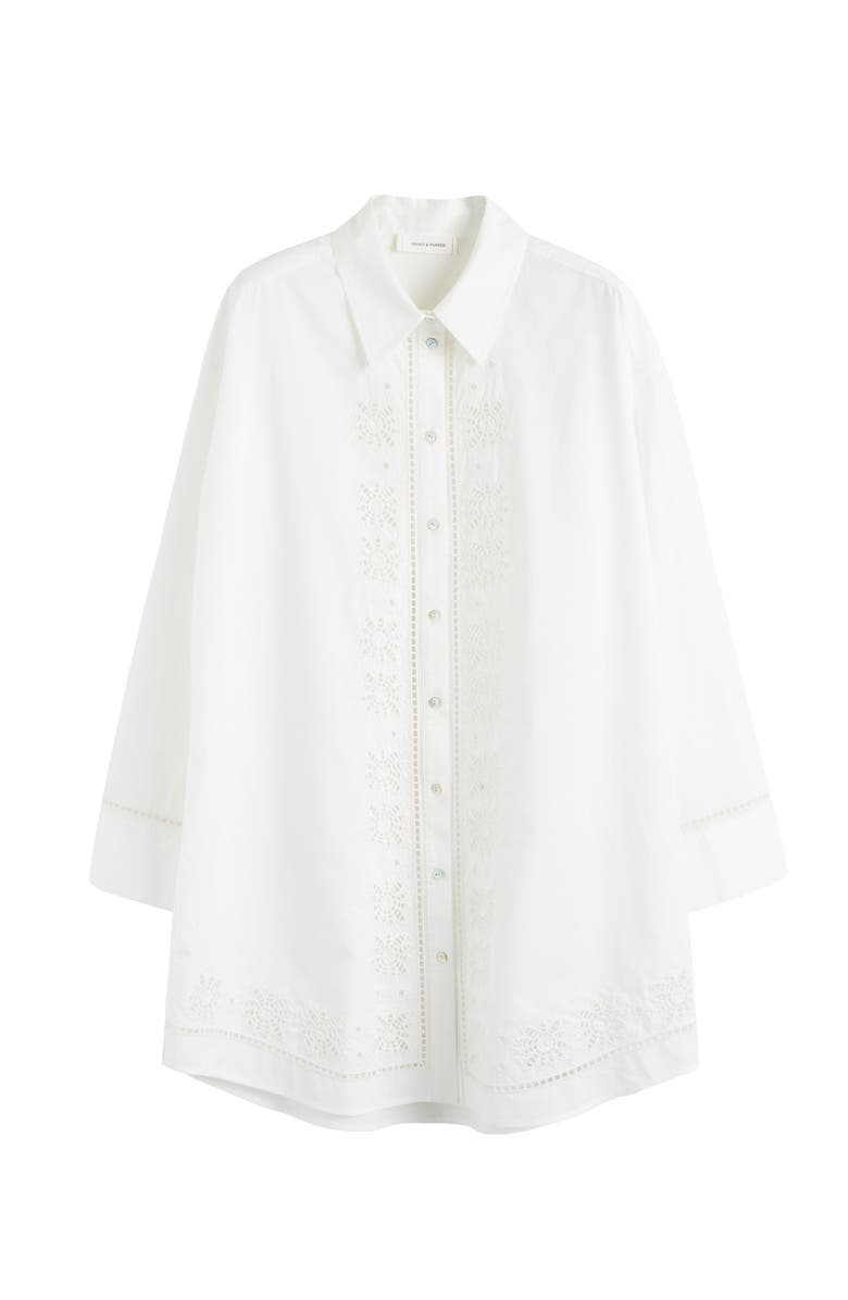 Chinti & Parker Cotton Broderie Shirt Dress, Alternate, color, 