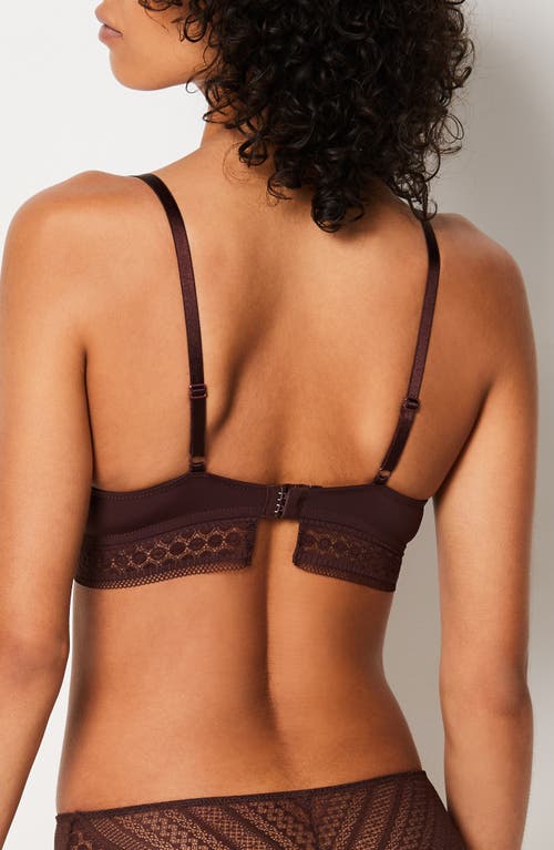 Etam Crush Classique Underwire Push-up Bra In Chocolate