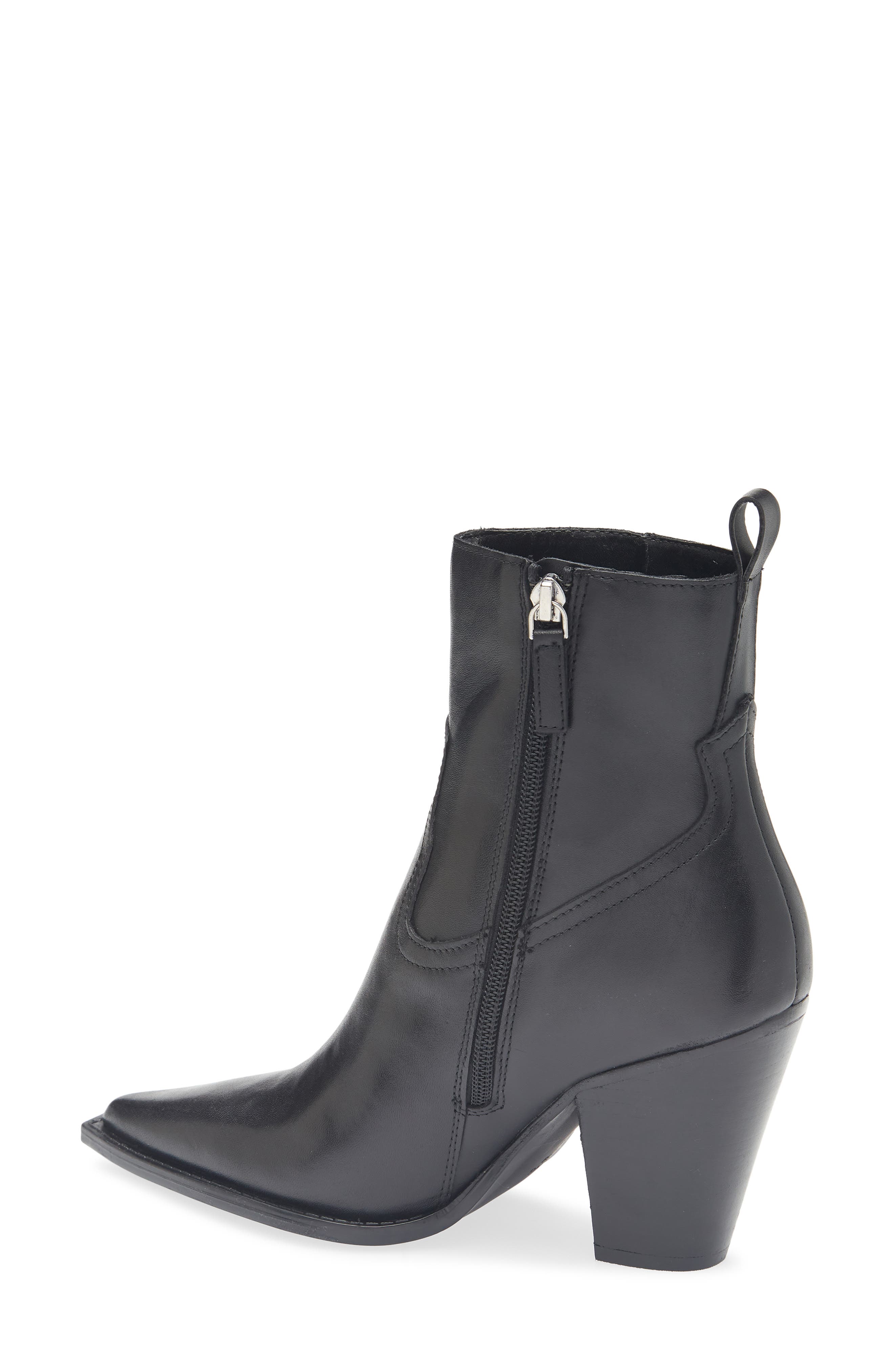 MANGO Pointed Toe Bootie, Alternate, color, Black