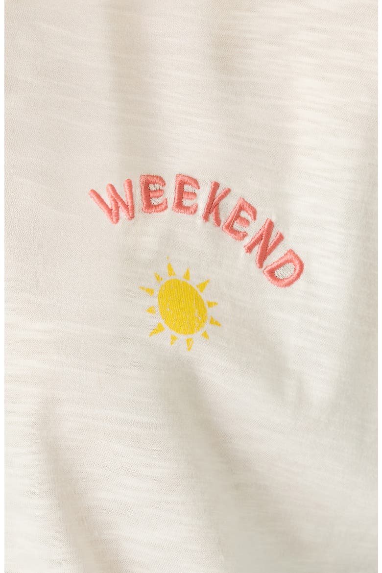Sunday Funday Cotton Blend Pajama T-Shirt, Alternate, color, IVORY