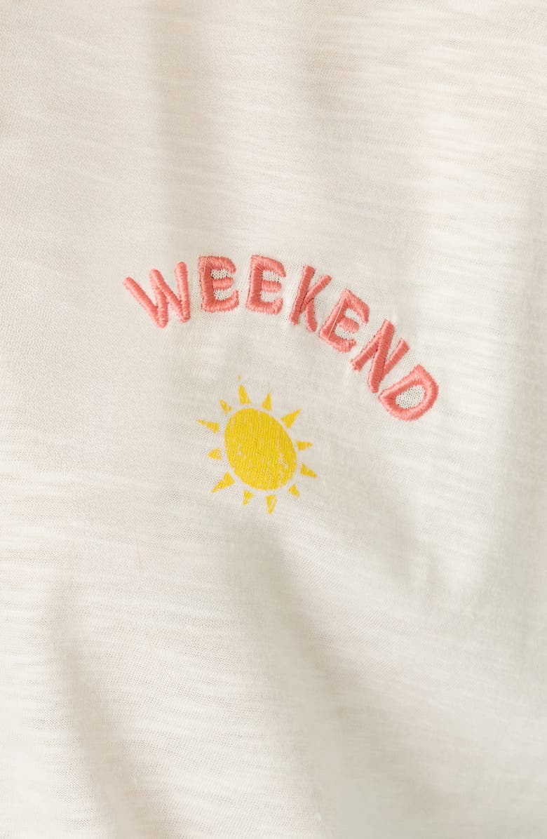 PJ Salvage Sunday Funday Cotton Blend Pajama T-Shirt, Alternate, color, Ivory