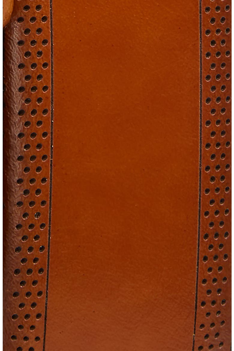 Perforated Leather Belt, Alternate, color, TAN LEATHER