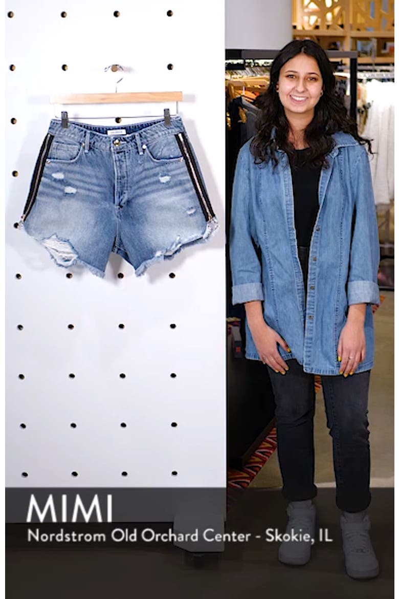 The Bombshell High Waist Distressed Denim Shorts video
