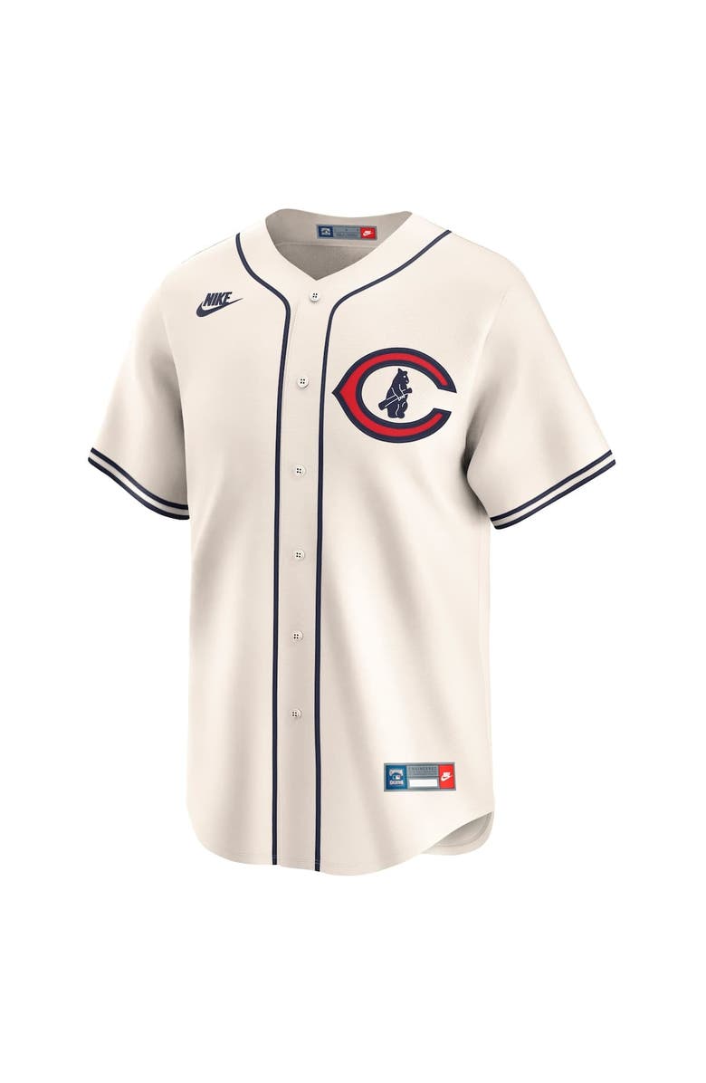 Nike Men's Nike Seiya Suzuki Cream Chicago Cubs Throwback Cooperstown Collection Limited Jersey, Alternate, color, 