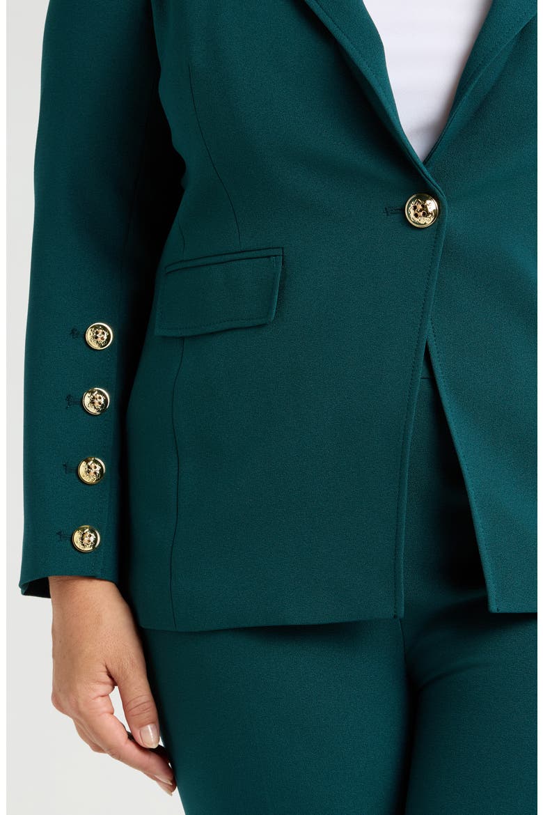 One-Button Blazer, Alternate, color, HUNTER