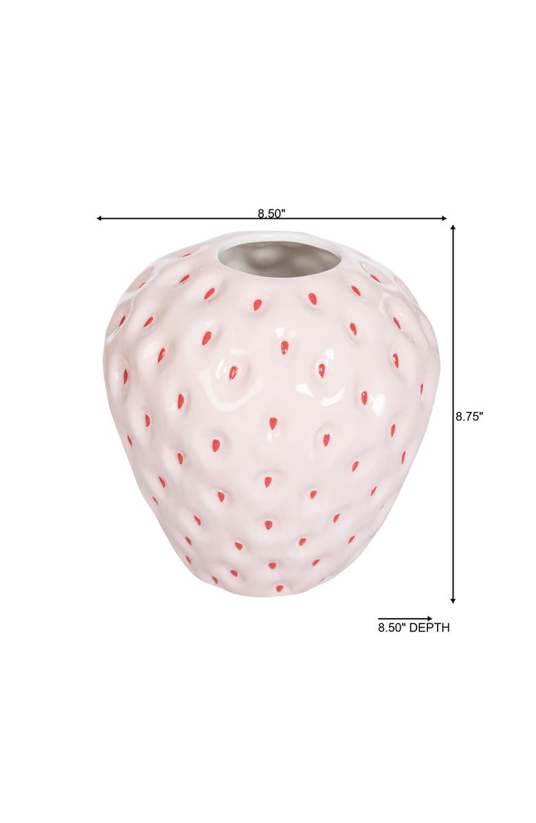 Transpac Ceramic Strawberry Vase for Home Decor Spring Decorative Vases Perfect for Fresh Flowers and Stylish Accents, Alternate, color, Multicolored