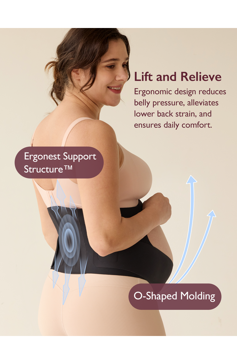 Momcozy Ergonest Maternity Belly Band, Alternate, color, Black