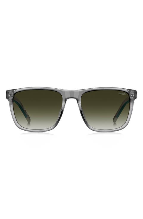 56mm Gradient Rectangular Sunglasses