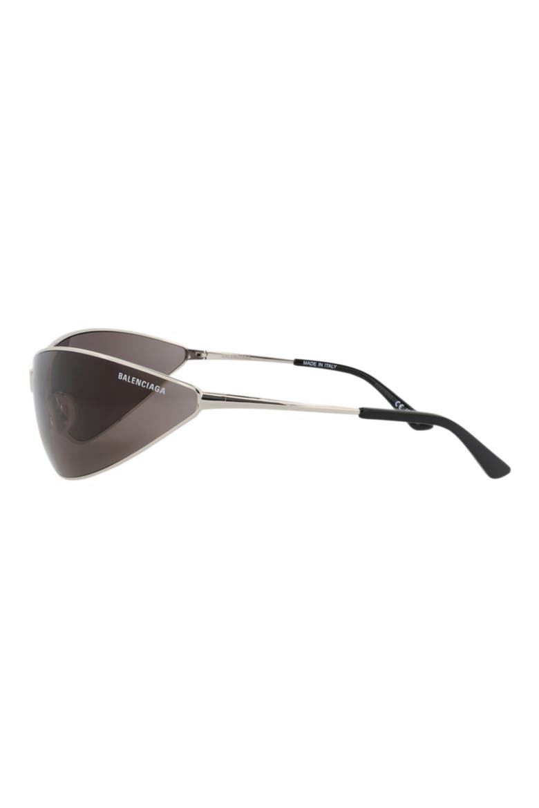 93mm Shield Mirrored Sunglasses, Alternate, color, SILVER SILVER GREY