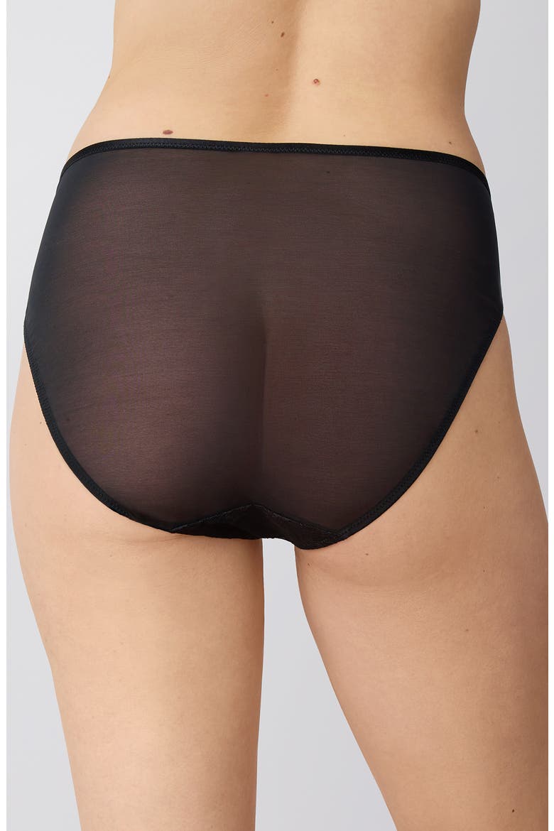 Full Bloom High Cut Panties, Alternate, color, BLACK