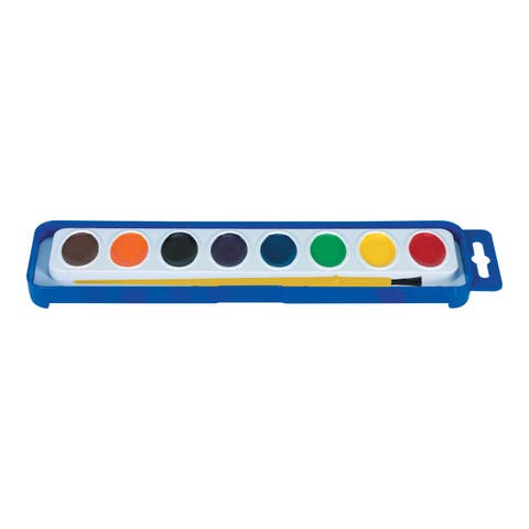 8 Watercolor Paint Trays with Brush - Set of 12