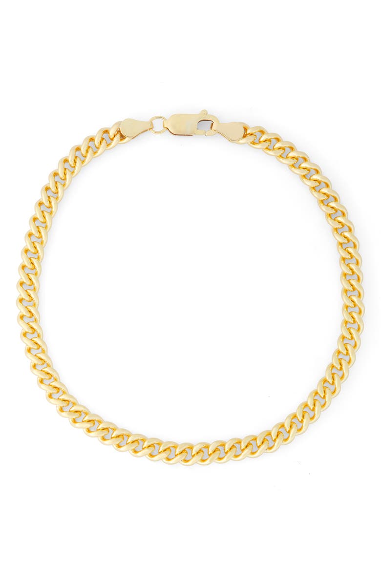FUZION CREATIONS Men's Curb Chain Bracelet, Main, color, Yellow