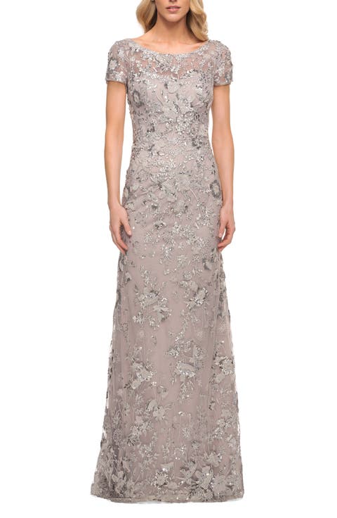 Lace Column Gown