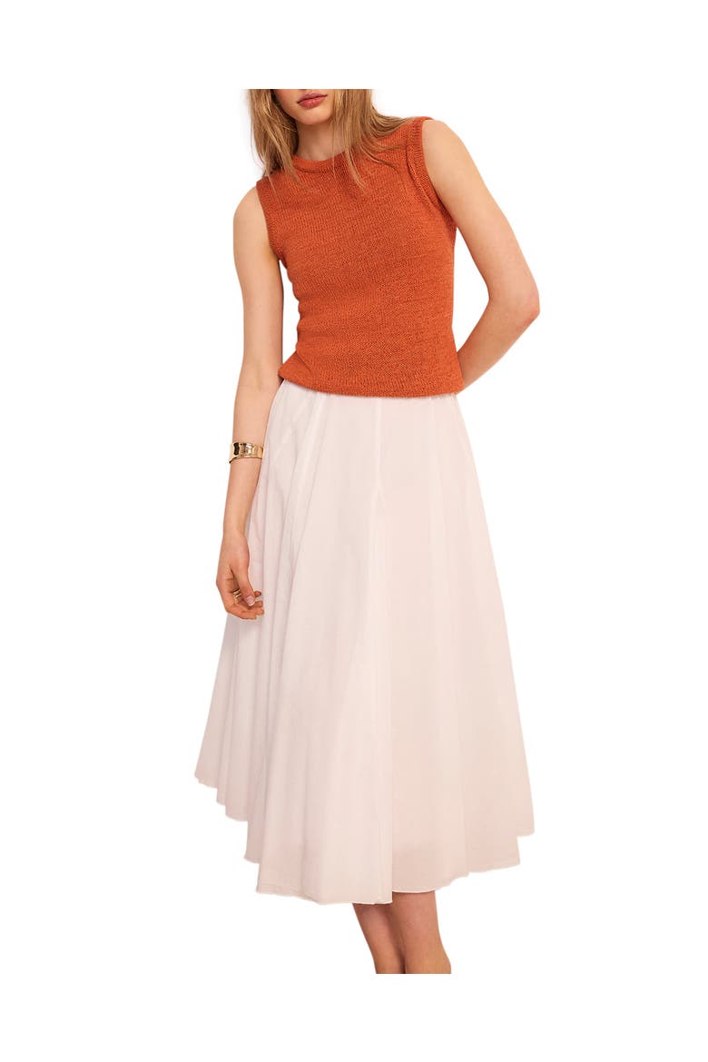 Cotton Blend Knit Top, Alternate, color, Orange