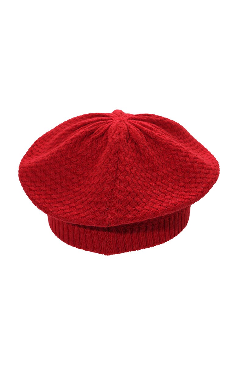 ZZDNU Lauren Ralplh Lauren Basket Knit Beret, Alternate, color, Ralph Red
