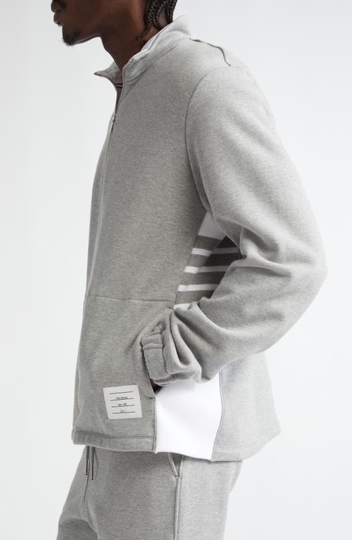 THOM BROWNE THOM BROWNE 4-BAR STRIPE FUNNEL NECK HALF ZIP SWEATSHIRT 