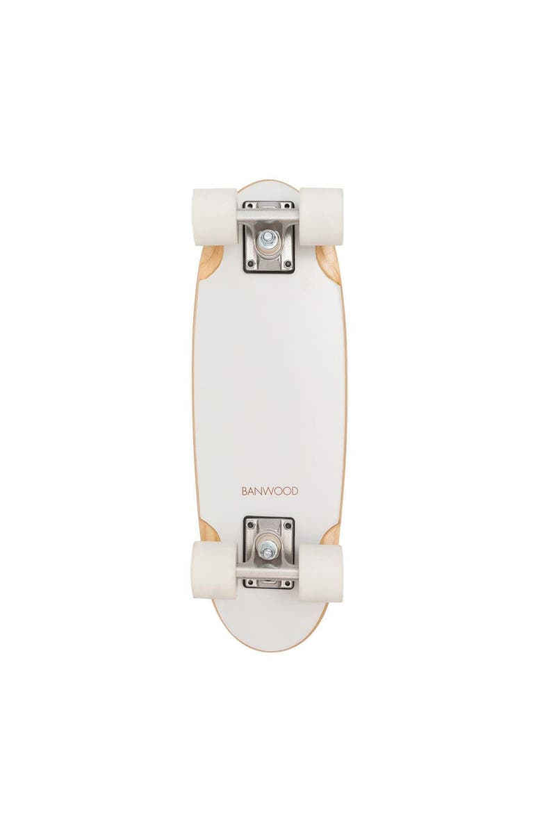 Banwood Skateboard Canadian Maple Outdoor Skating Kids Balance, Alternate, color, White
