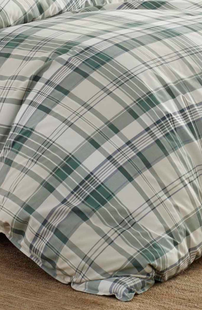 Eddie Bauer Timbers Plaid Comforter & Sham Set, Alternate, color, Evergreen