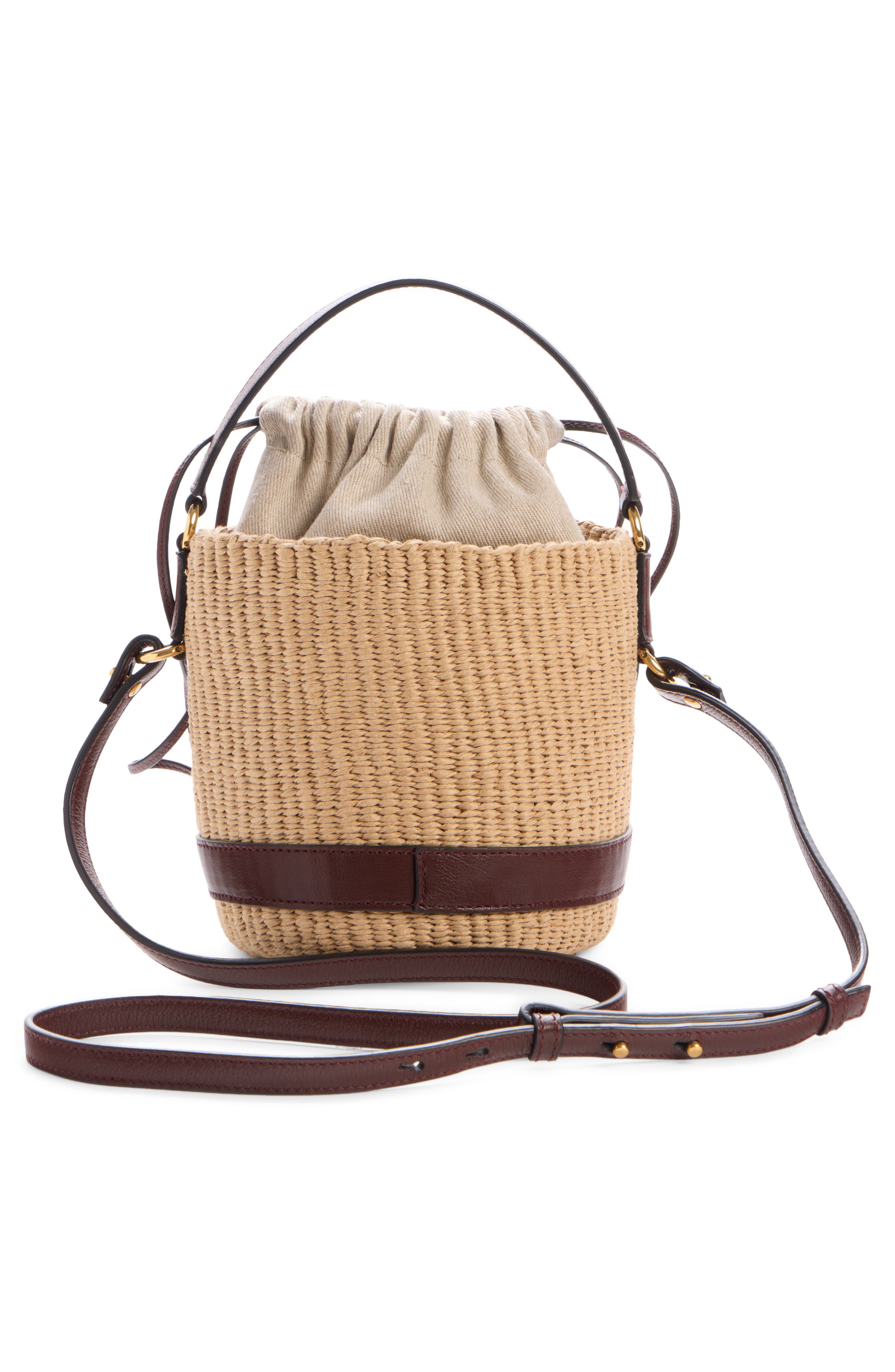 Charms Woven Straw Basket Bag, Alternate, color, CRAFTY BROWN
