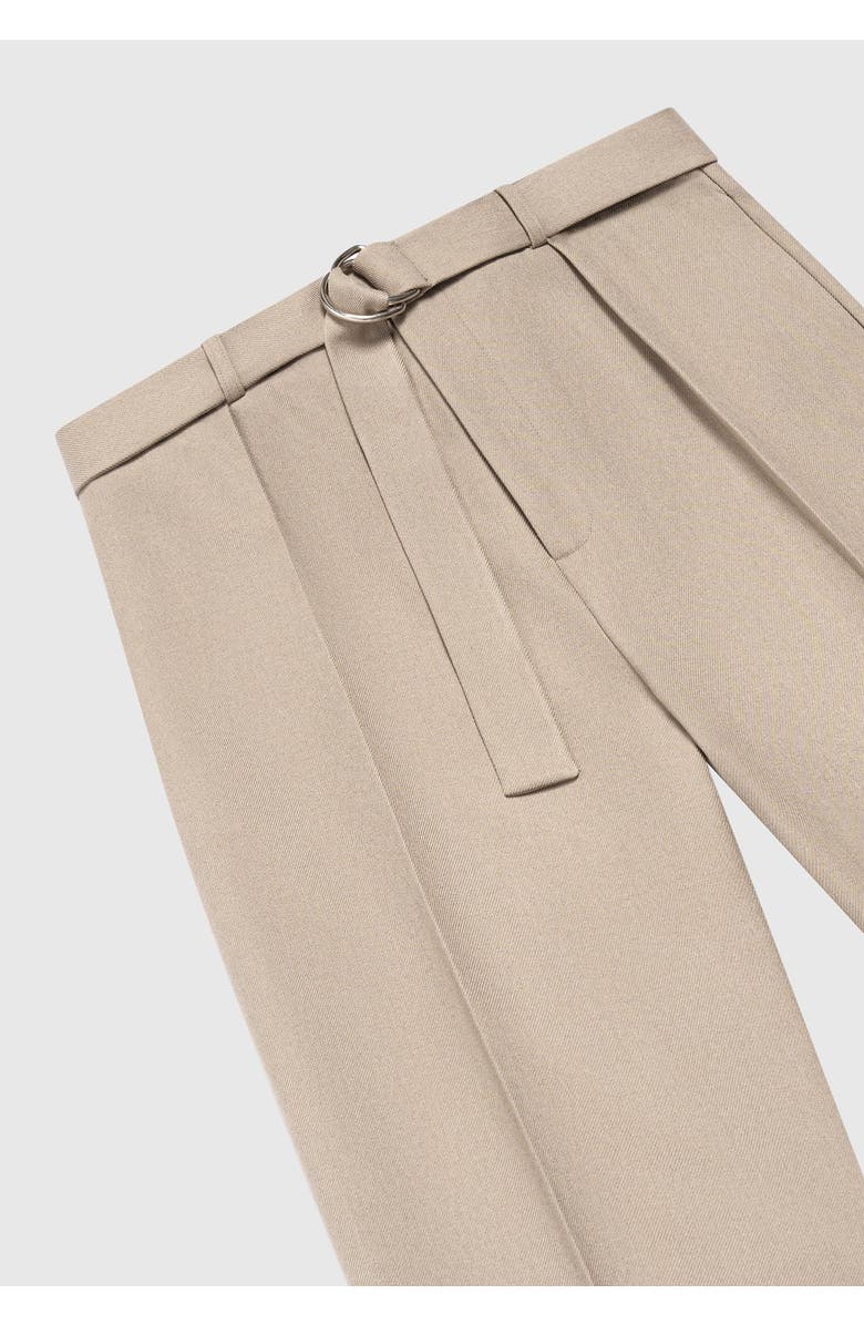 Manière De Voir Louis Relaxed Fit Belted Tailored Trousers, Alternate, color, Beige
