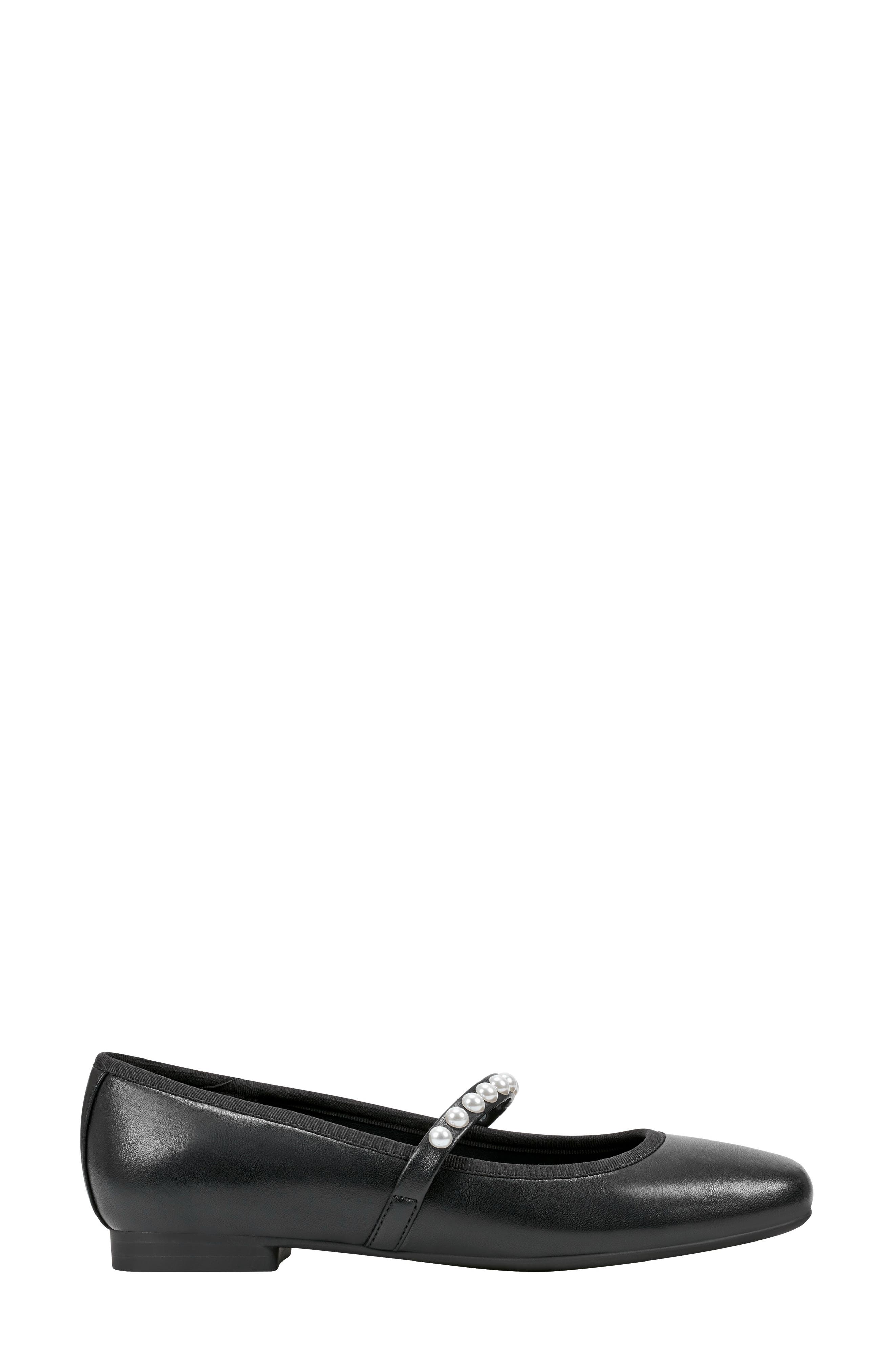 UNISA Faux Pearl Strap Mary Jane Flat, Alternate, color, 