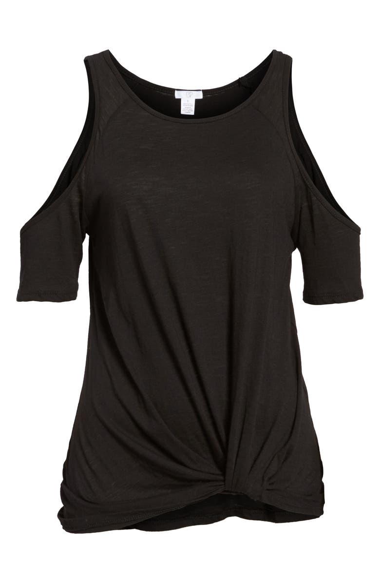 BP. Twist Front Cold Shoulder Tee, Alternate, color, 