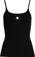Courrèges Logo Rib Knit Tank