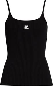 Courrèges Logo Rib Knit Tank