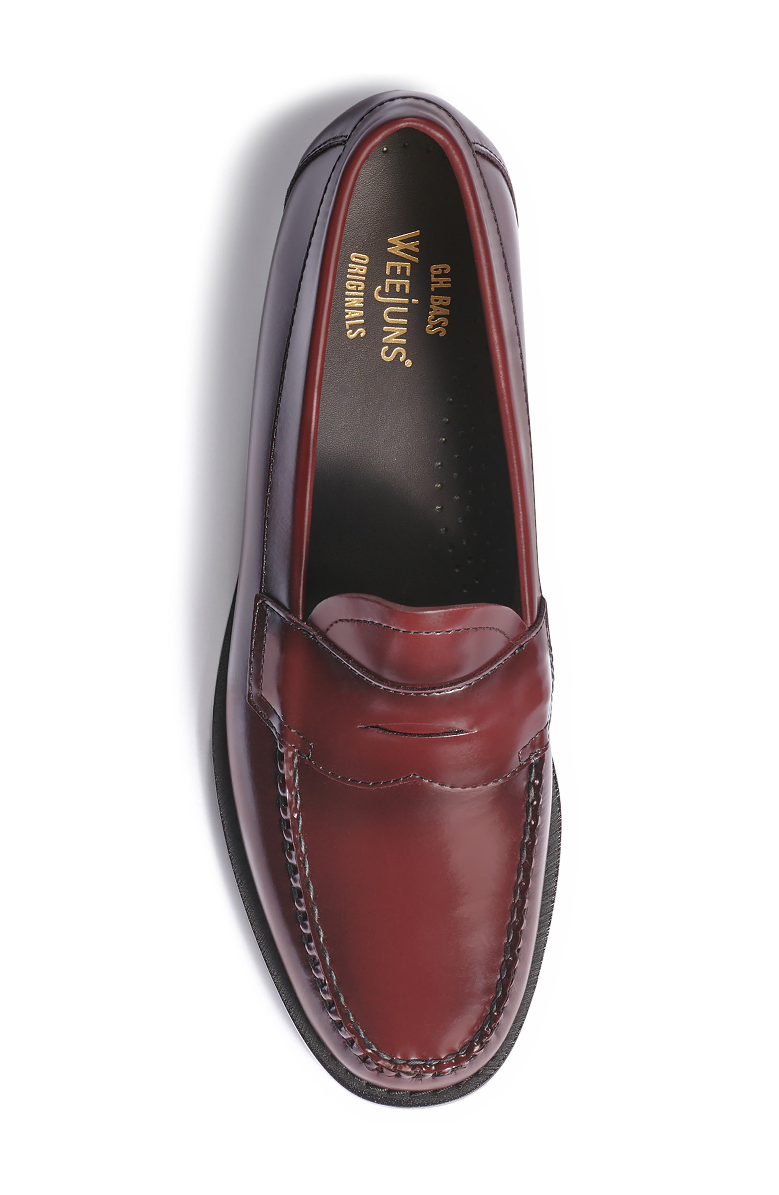 G.H.BASS Logan Leather Penny Loafer, Alternate, color, Wine