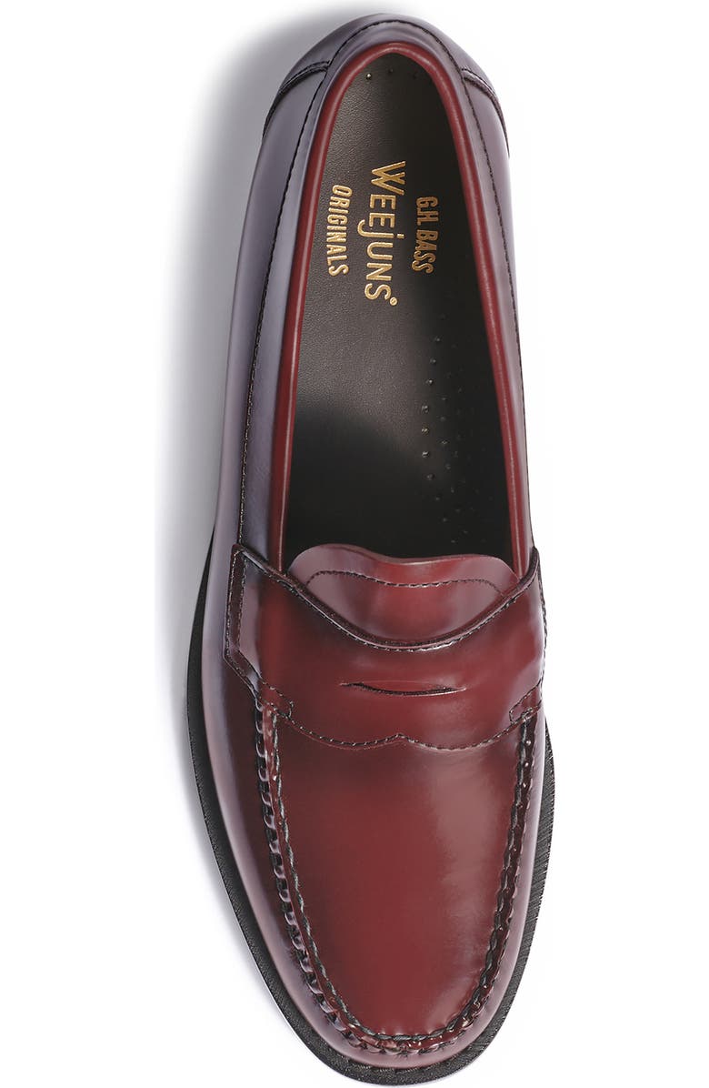 G.H.BASS Logan Leather Penny Loafer, Alternate, color, Wine