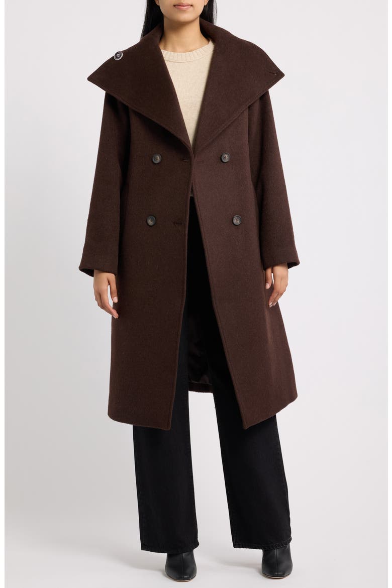 Funnel Neck Coat, Alternate, color, SEAL BROWN