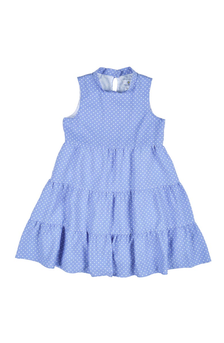 Florence Eiseman Polka Dot Dress, Main, color, Periwinkle