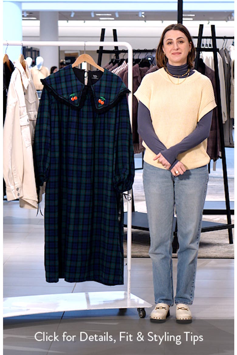 Magic Maker Long Sleeve Plaid Maxi Dress video