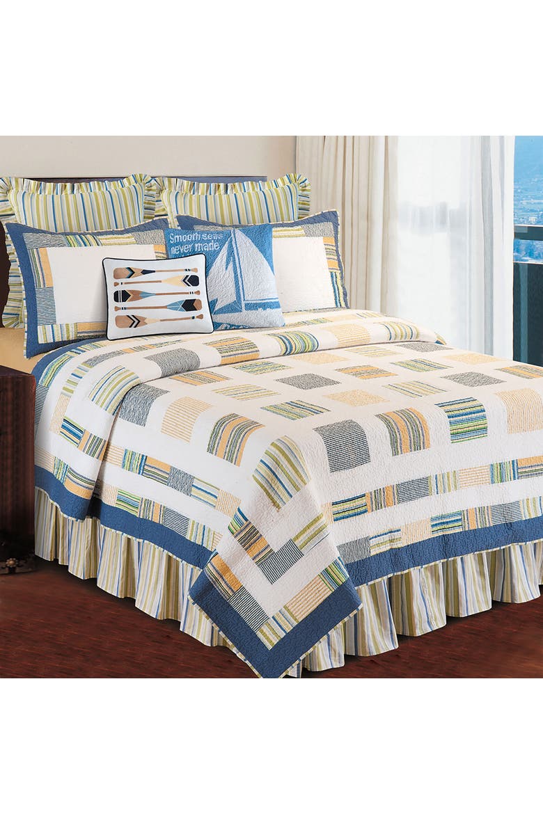 Bridgewater Bed Skirt, Main, color, Blue