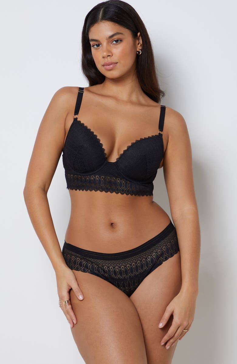 Etam Gravure No. 5 Classique Underwire Bra, Alternate, color, Black