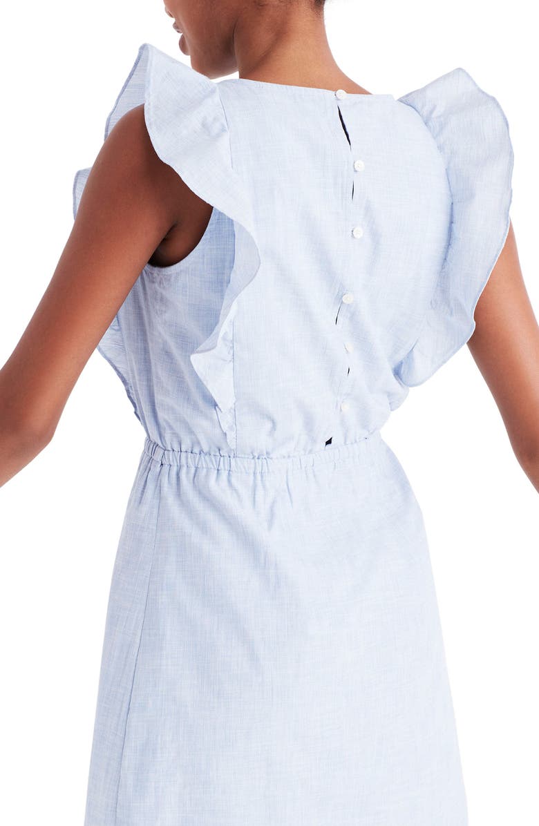 Madewell Bellflower Ruffle Dress, Alternate, color, 