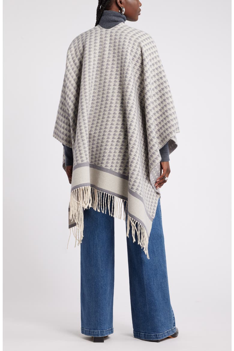 Houndstooth Ruana, Alternate, color, GREY FOLKSTONE COMBO
