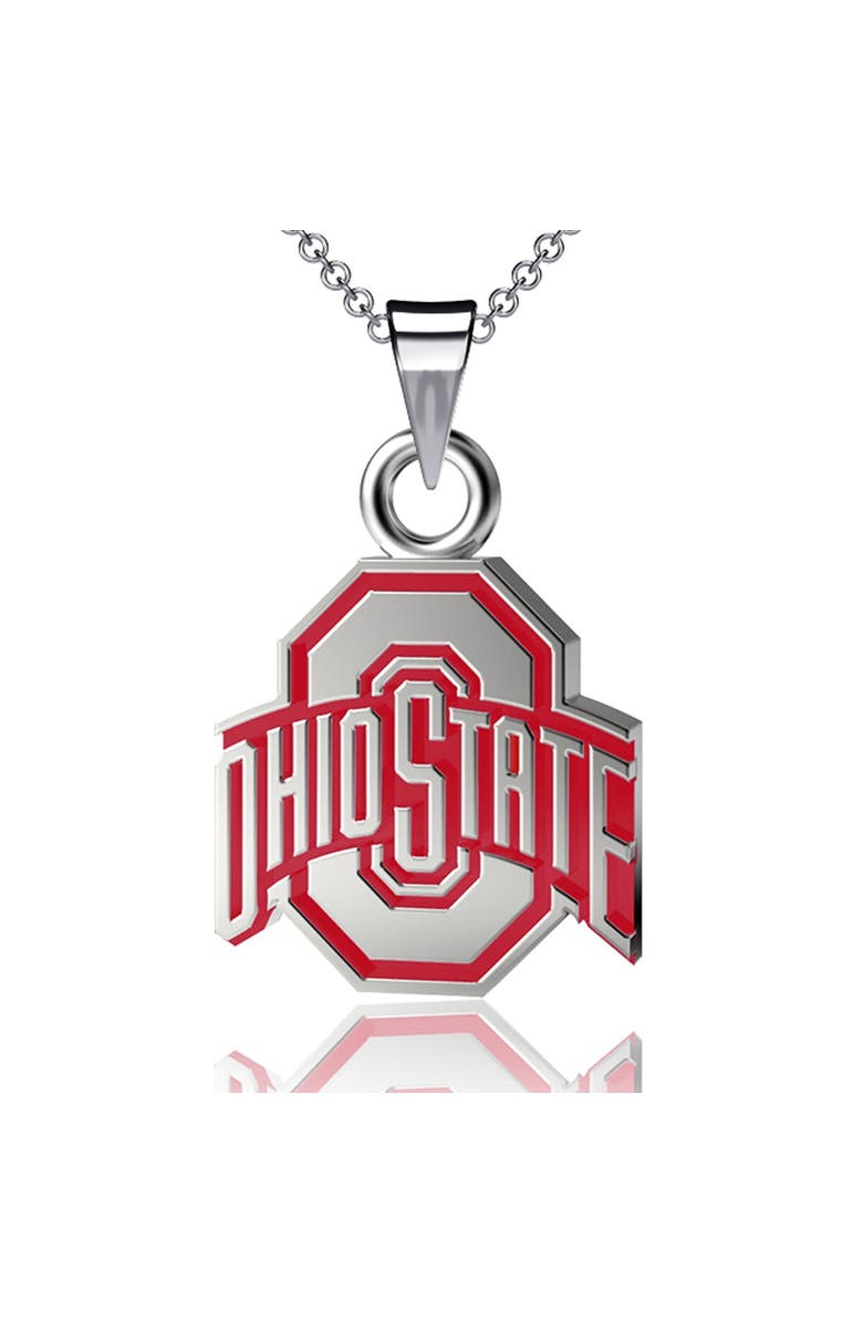 DAYNA DESIGNS Ohio State Buckeyes Enamel Small Pendant Necklace, Main, color,