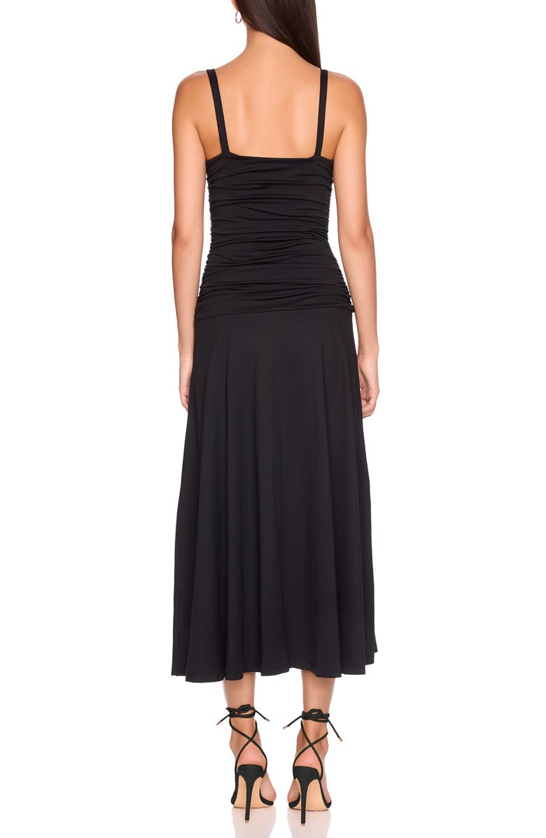 Susana Monaco Ruched Sleeveless Maxi Dress, Alternate, color, Black