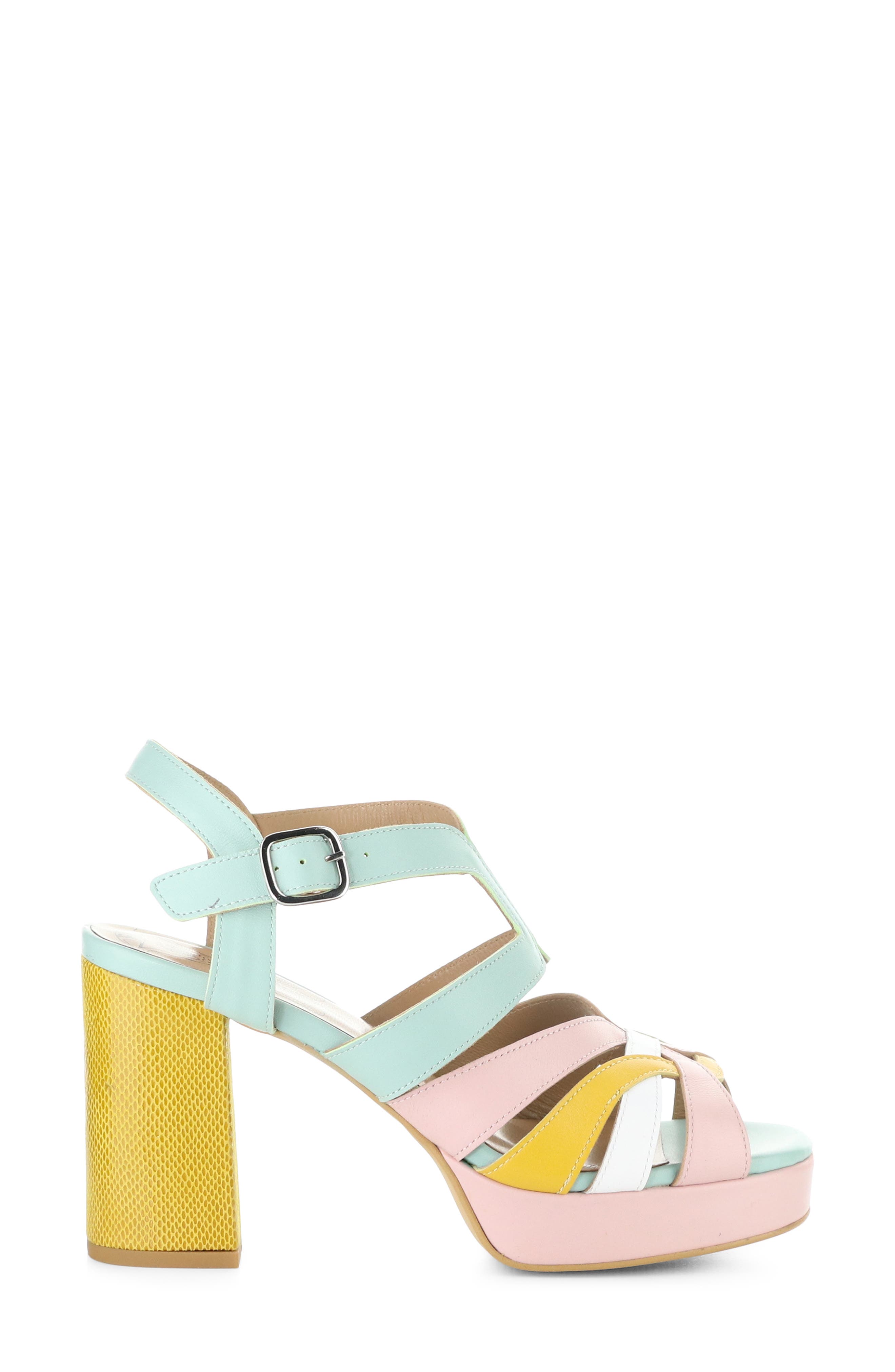 Etir Ankle Strap Platform Sandal, Alternate, color, YELLOW MULTI